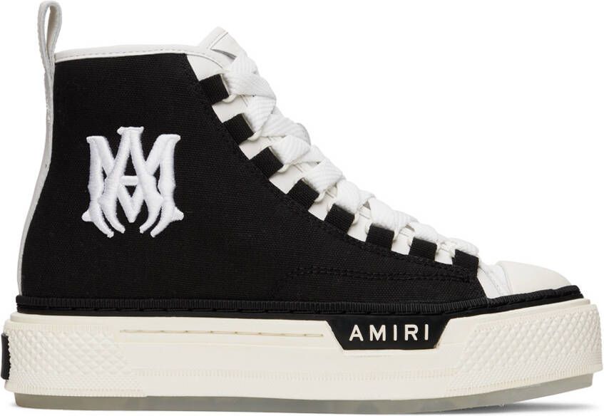 AMIRI Black & White Court Hi Sneakers - Picture 5