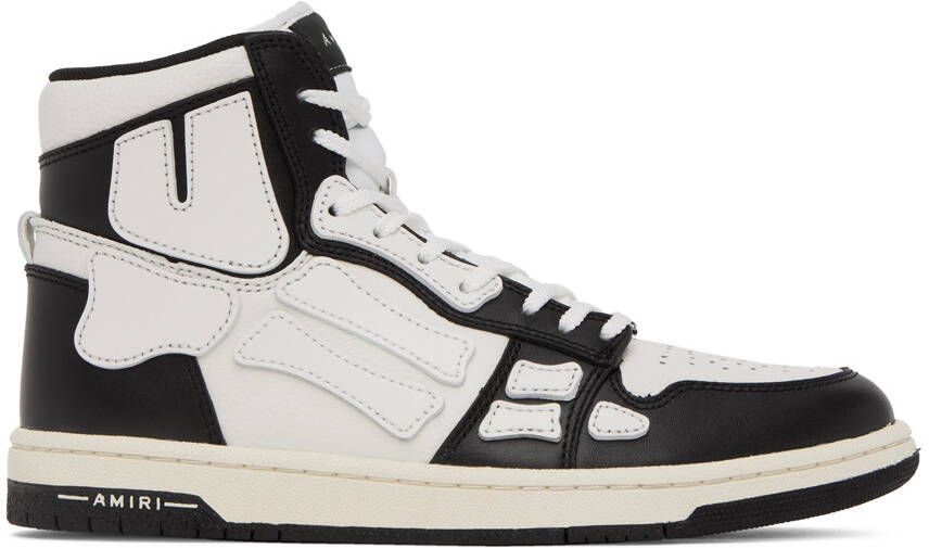 AMIRI Black & White Skel Top Hi Sneakers - Picture 5