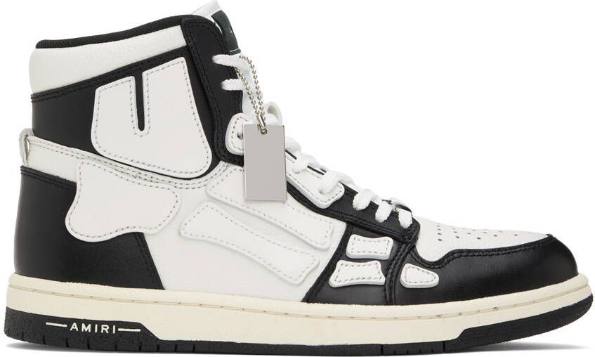 AMIRI Black & White Skel Top Hi Sneakers - Picture 4