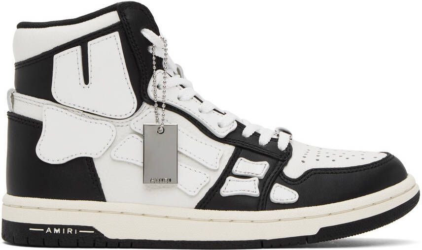 AMIRI Black & White Skel Top Hi Sneakers - Picture 5