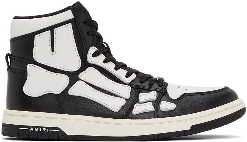 AMIRI Black & White Skel Top Hi Sneakers - Picture 5