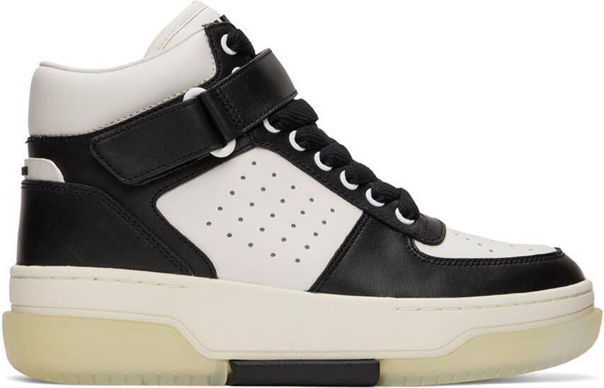 AMIRI Black & White Stadium Mid Sneakers - Picture 10
