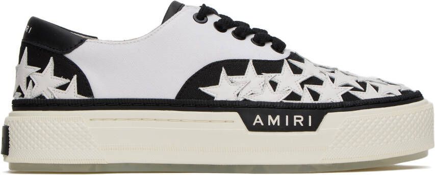 AMIRI Black & White Stars Court Sneakers - Picture 5