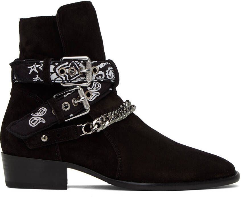 AMIRI Black Bandana Boots - Picture 5
