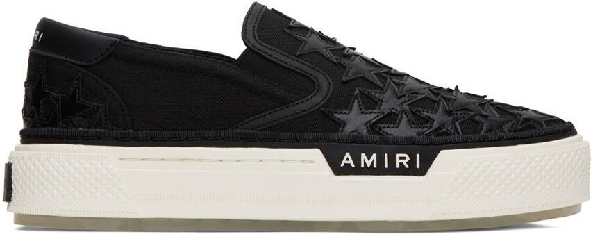 AMIRI Black Stars Court Slip-On Sneakers - Picture 5