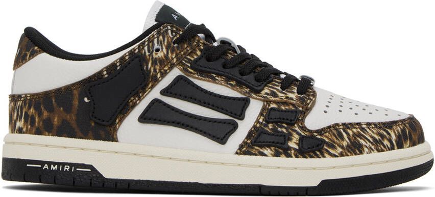 AMIRI Brown & White Skel Top Low Sneakers - Picture 5