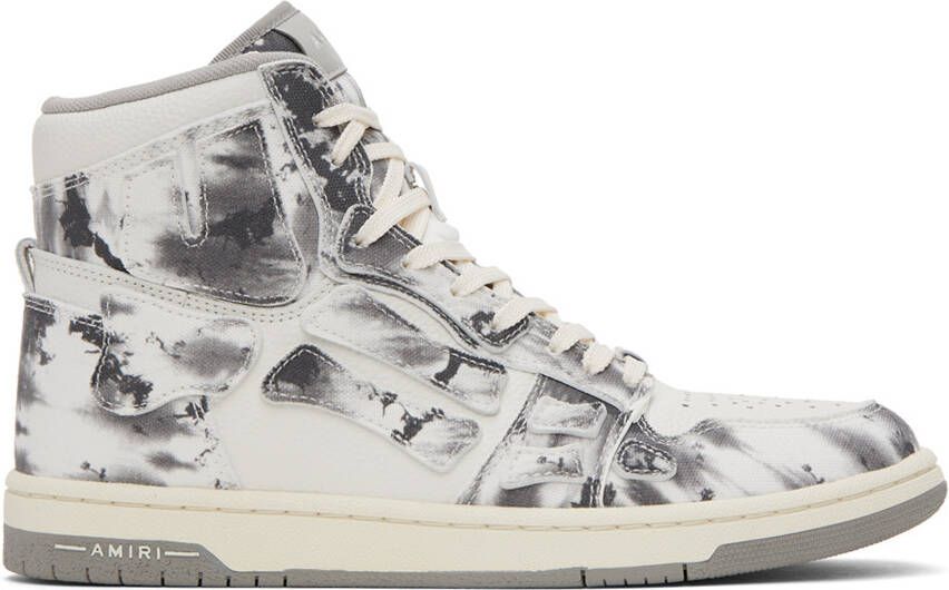 AMIRI Gray Tie Dye Skel Top Hi Sneakers - Picture 5