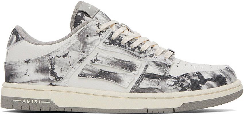 AMIRI Gray Tie Dye Skel Top Low Sneakers