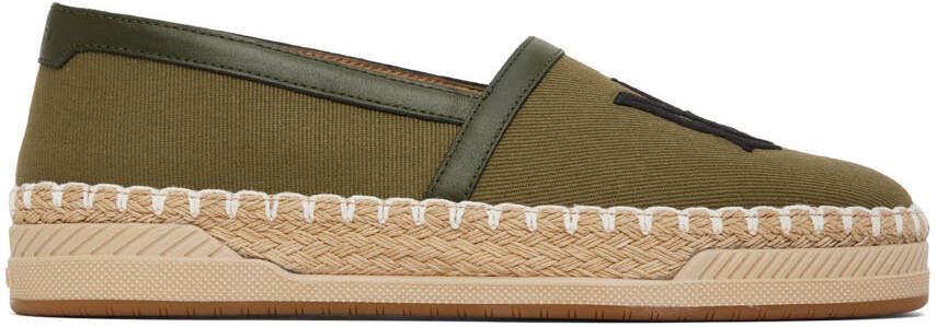 AMIRI Khaki Embroidered Espadrilles - Picture 5
