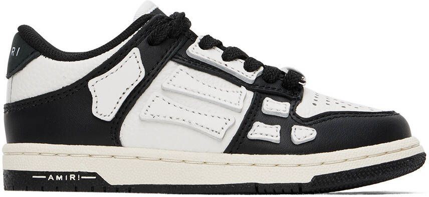 AMIRI Kids Black & White Skel Top Low Sneakers