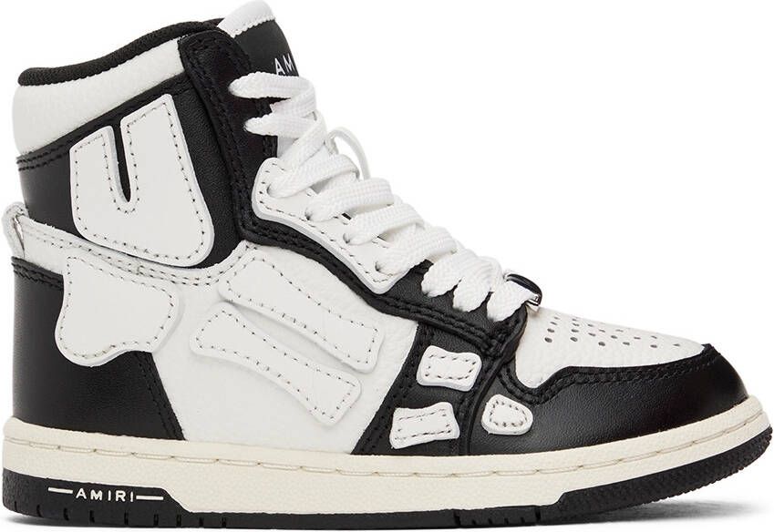 AMIRI Kids Black & White Skel Top Sneakers - Picture 3