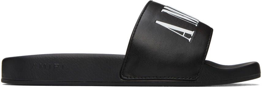 AMIRI Kids Black Logo Pool Slides - Picture 4