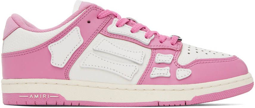 AMIRI Kids Pink & White Skel Sneakers - Picture 4