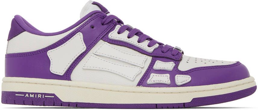 AMIRI Purple & White Skel Low Sneakers - Picture 5