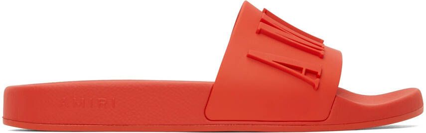 AMIRI Red Logo Pool Slides - Picture 3