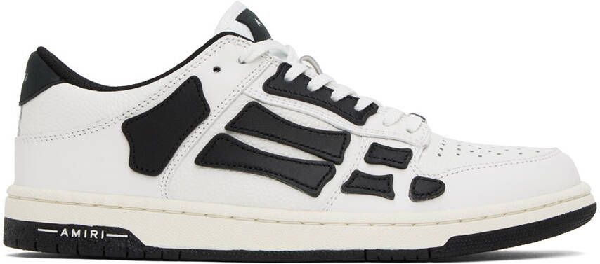 AMIRI White & Black Skel Top Low Sneakers - Picture 5