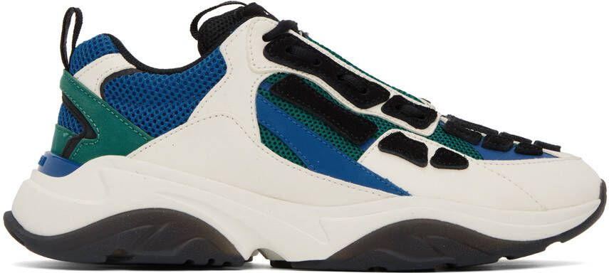 AMIRI White & Green Bone Runner Sneakers