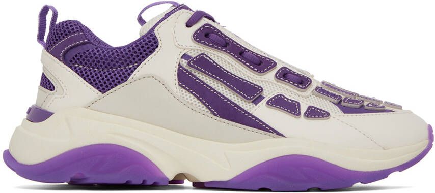 AMIRI White & Purple Bone Runner Sneakers - Picture 5