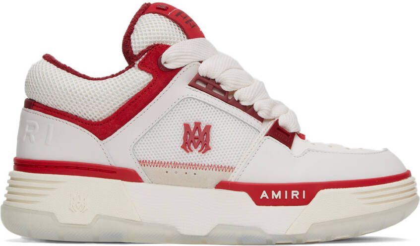 AMIRI White & Red MA-1 Sneakers - Picture 5