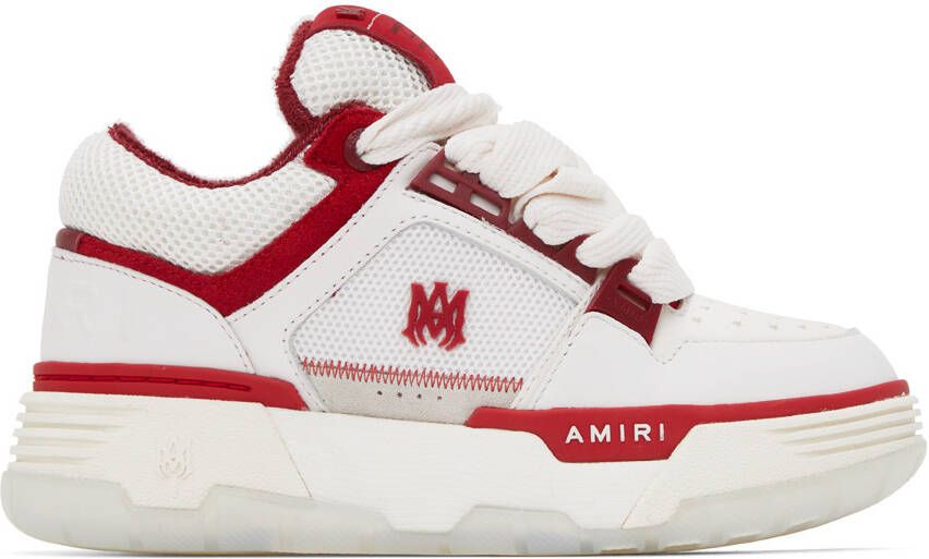 AMIRI White & Red MA-1 Sneakers - Picture 5