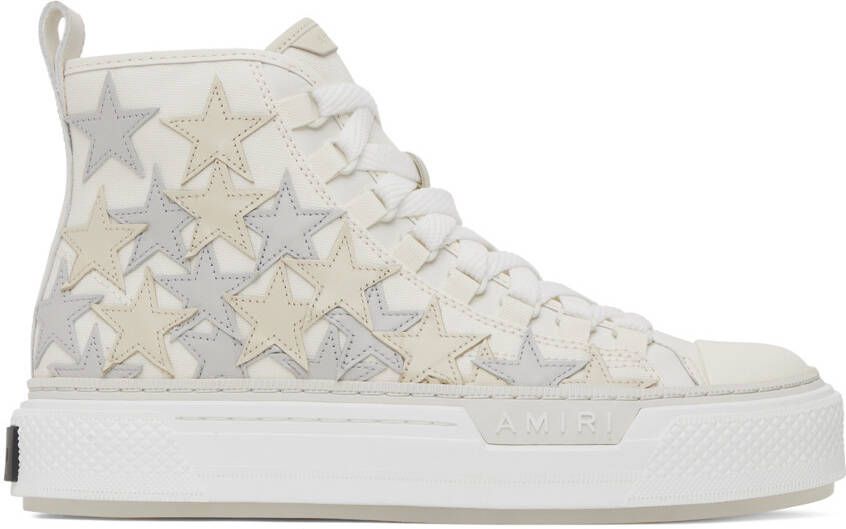 AMIRI White Stars Court High-Top Sneakers - Picture 5