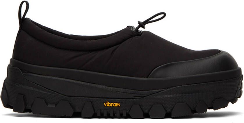 AMOMENTO Black Padded Platform Slippers - Picture 5