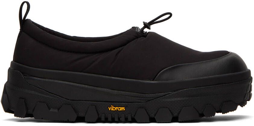 AMOMENTO Black Padded Platform Slippers - Picture 5