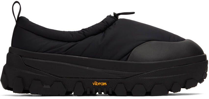 AMOMENTO Black Vibram Padded Slippers - Picture 4