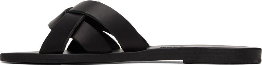 Ancient Greek Sandals Black Arachne Sandals - Picture 4