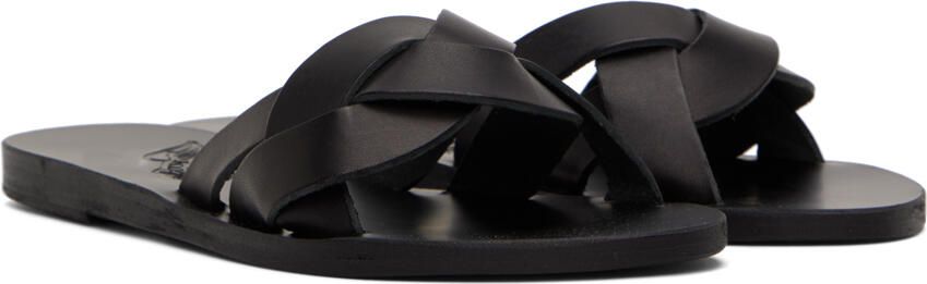 Ancient Greek Sandals Black Arachne Sandals - Picture 2