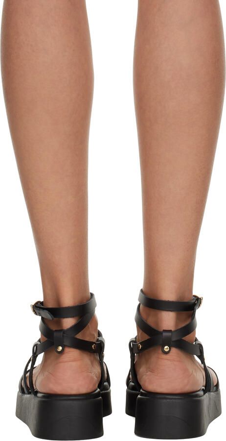 Ancient Greek Sandals Black Aristea Sandals - Picture 3