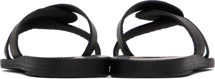 Ancient Greek Sandals Black Desmos Sandals
