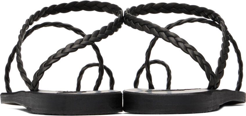 Ancient Greek Sandals Black Eleftheria Sandals
