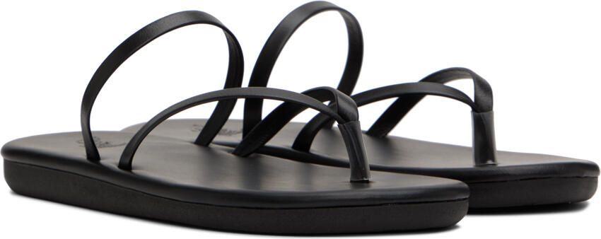Ancient Greek Sandals Black Flip Flop Sandals - Picture 2