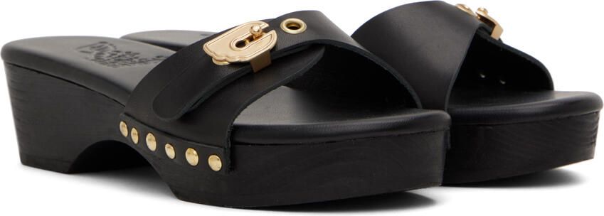 Ancient Greek Sandals Black Omia Clogs - Picture 2