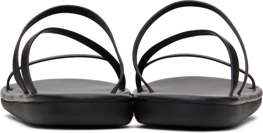 Ancient Greek Sandals Black Parthena Sandals