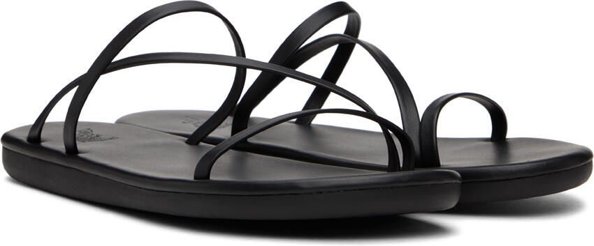 Ancient Greek Sandals Black Parthena Sandals - Picture 2