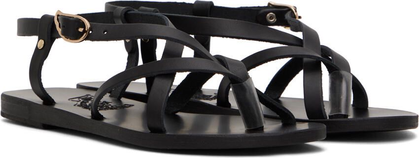 Ancient Greek Sandals Black Semele Sandals - Picture 3