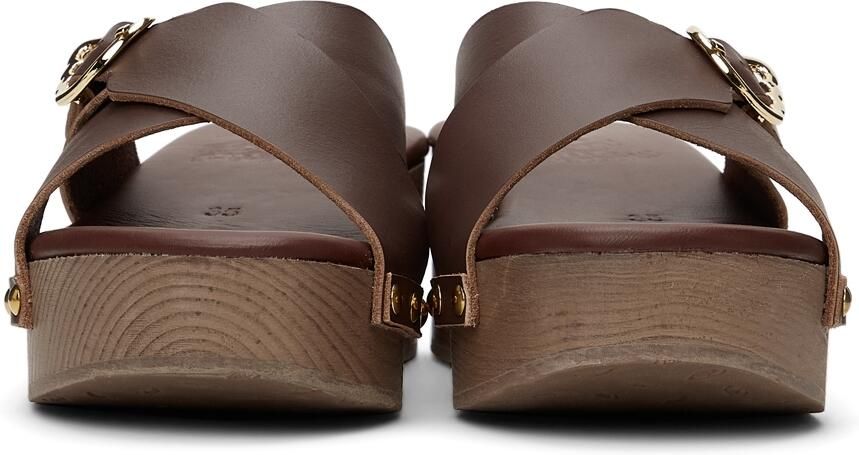 Ancient Greek Sandals Burgundy Marilisa Clog Sandals - Picture 3