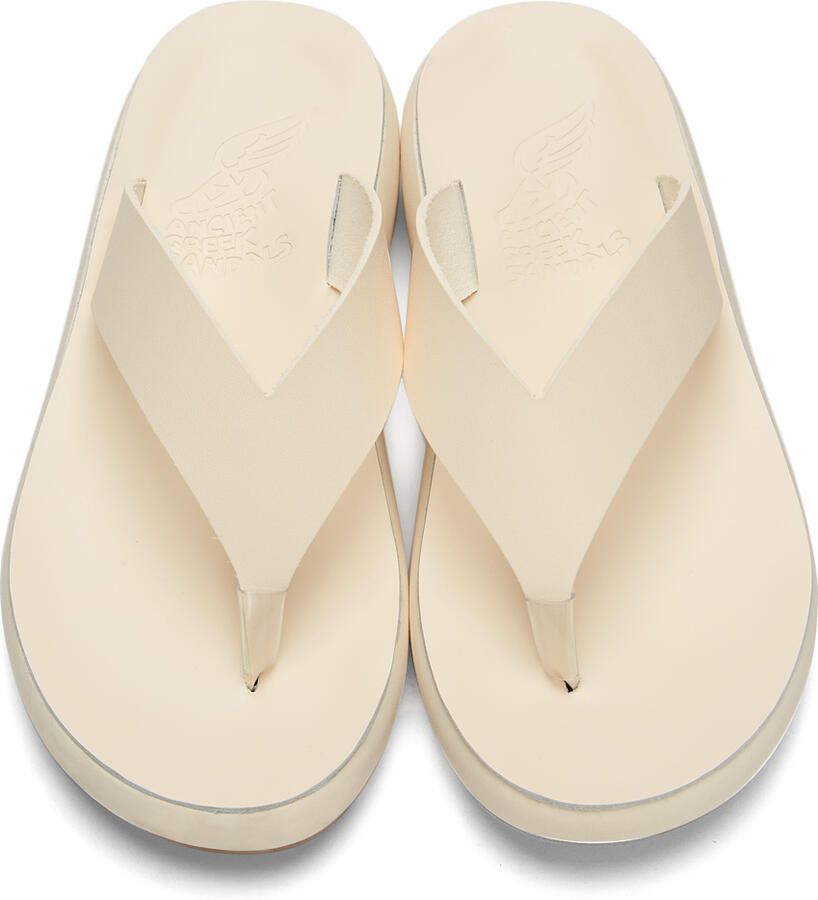 Ancient Greek Sandals Off-White Comfort Sole Charys Sandals
