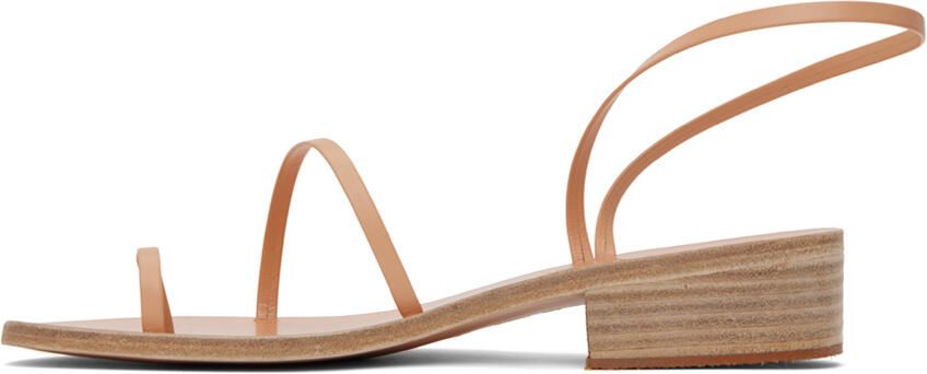 Ancient Greek Sandals Tan Apli Eleftheria Heels - Picture 3
