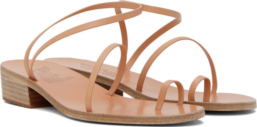 Ancient Greek Sandals Tan Apli Eleftheria Heels - Picture 2