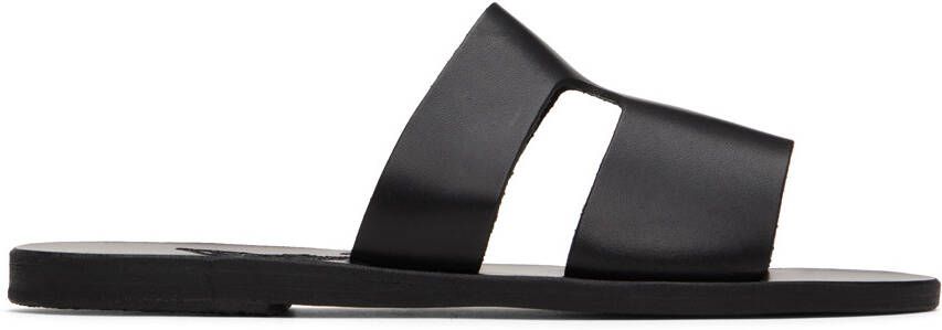 Ancient Greek Sandals Black Apteros Sandals - Picture 5
