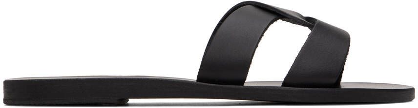 Ancient Greek Sandals Black Desmos Sandals - Picture 5