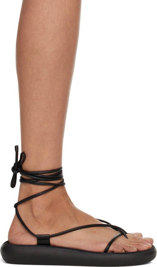 Ancient Greek Sandals Black Diakopes Comfort Sandals