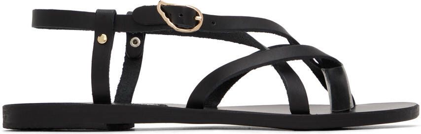 Ancient Greek Sandals Black Semele Sandals - Picture 5