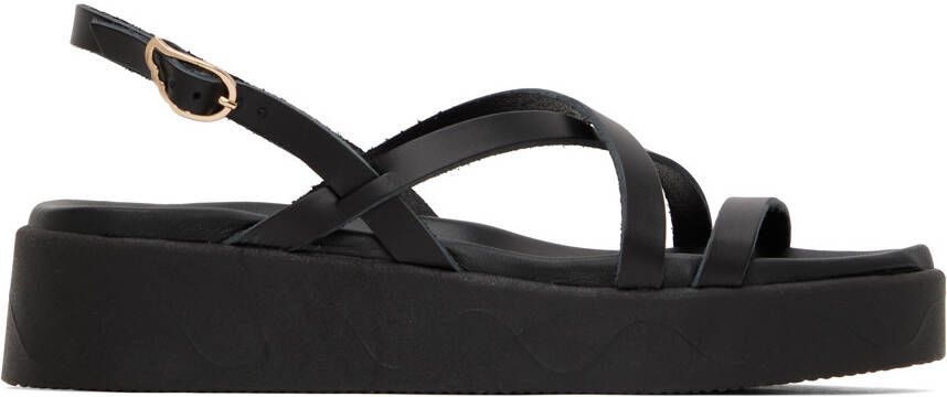 Ancient Greek Sandals Black Silia Sandals - Picture 5