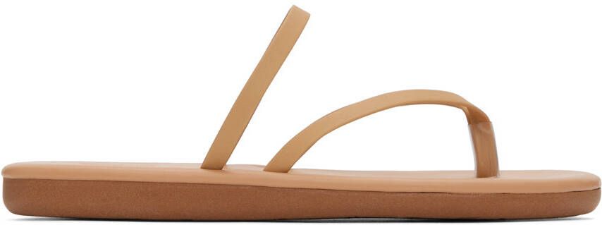 Ancient Greek Sandals Tan Flip Flop Sandals - Picture 5