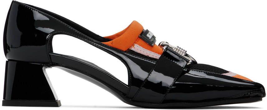 Ancuta Sarca Black & Orange Olga Heels - Picture 5