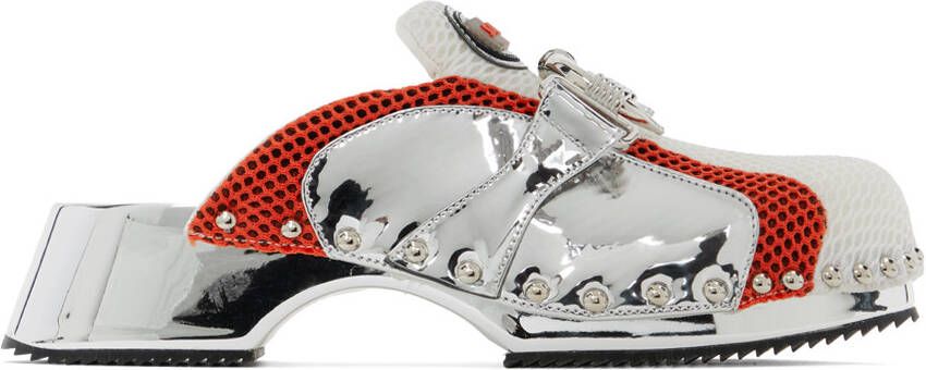 Ancuta Sarca White & Red Beetle Clogs - Picture 5